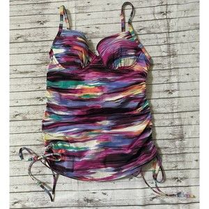 Love Your Assets By Sara Blakely Spanx Multicolor Tankini Size Small S Swimsuit